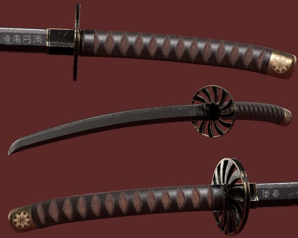 Katana Sword Blade Low-poly 3D model