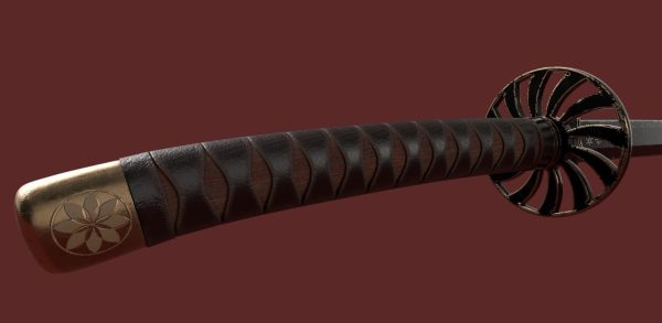 Katana Sword Blade Low-poly 3D model