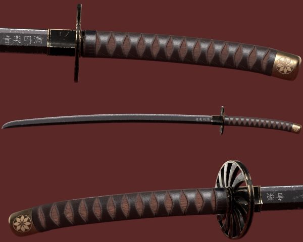 Katana Sword Blade Low-poly 3D model