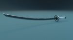 Katana weapon blade 3D model