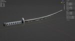 Katana weapon blade 3D model