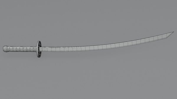 Katana weapon blade 3D model
