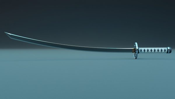 Katana weapon blade 3D model