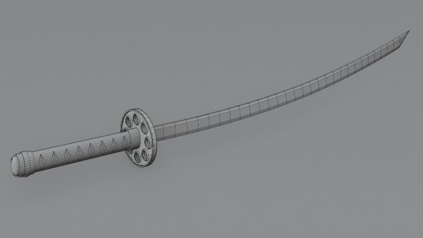 Katana weapon blade 3D model