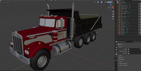 Kenworth W900A dump truck