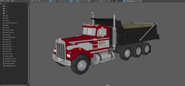 Kenworth W900A dump truck