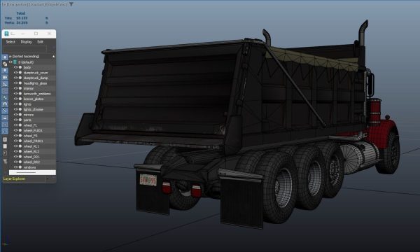 Kenworth W900A dump truck