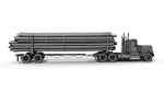 Kenworth W900A log train truck