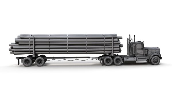 Kenworth W900A log train truck