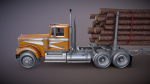 Kenworth W900A log train truck