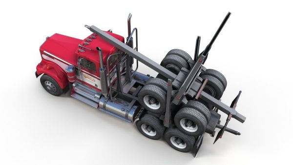 Kenworth W900A log train truck