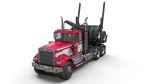Kenworth W900A log train truck