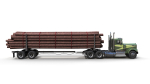 Kenworth W900A log train truck