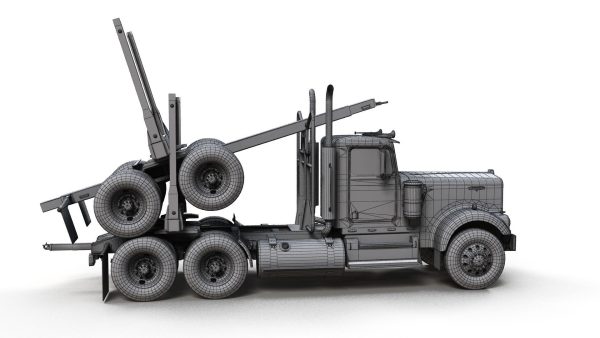 Kenworth W900A log train truck