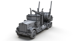 Kenworth W900A log train truck