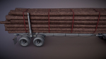 Kenworth W900A log train truck