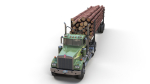 Kenworth W900A log train truck