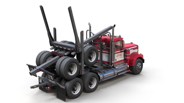Kenworth W900A log train truck