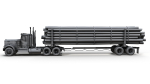 Kenworth W900A log train truck