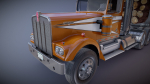 Kenworth W900A log train truck