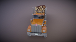 Kenworth W900A log train truck