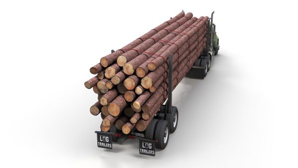 Kenworth W900A log train truck