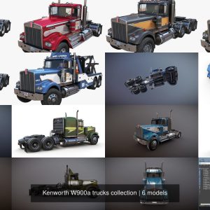 kenworth-w900a-trucks-collection-3d-model-74865cc260