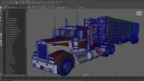 Kenworth W900L logger