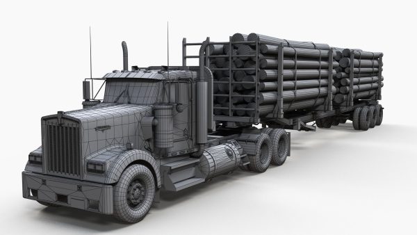 Kenworth W900L logger