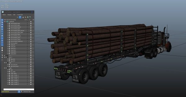 Kenworth W900L logger