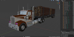 Kenworth W900L logger