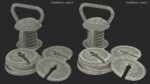 Kettlebell with Disks Gray