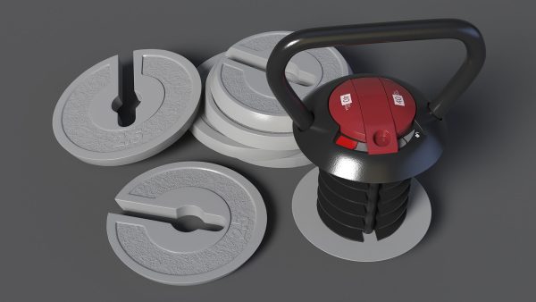 Kettlebell with Disks Gray
