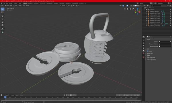 Kettlebell with Disks Gray