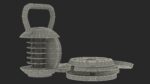 Kettlebell with Disks Gray