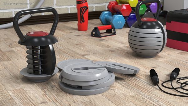 Kettlebell with Disks Gray