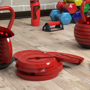 Kettlebell with Disks Red