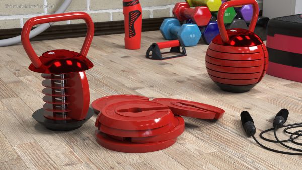 Kettlebell with Disks Red