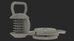 Kettlebell with Disks Red