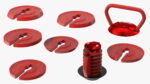 Kettlebell with Disks Red