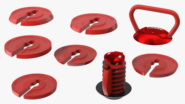 Kettlebell with Disks Red