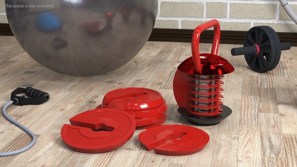 Kettlebell with Disks Red