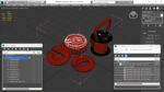 Kettlebell with Disks Red