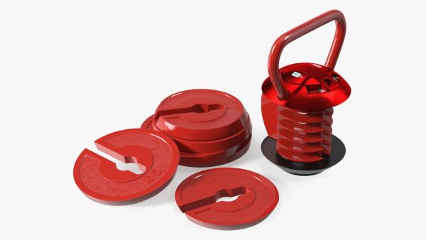Kettlebell with Disks Red