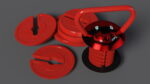 Kettlebell with Disks Red