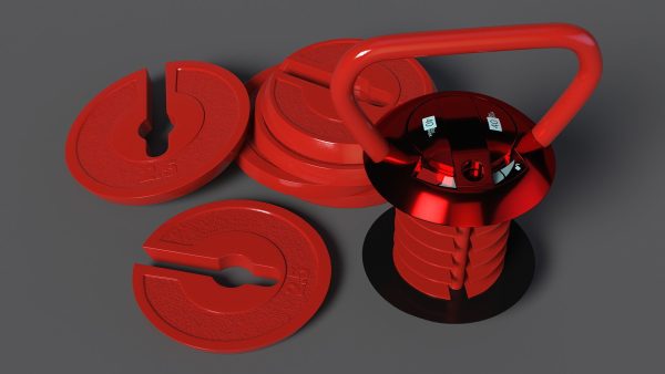 Kettlebell with Disks Red