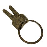Key 3d model two gold keys