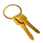 Key 3d model two gold keys