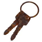 Key 3d model two gold keys