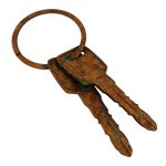 Key 3d model two gold keys